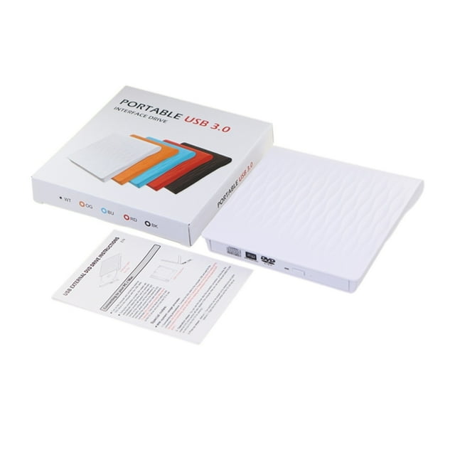 External CD DVD Drive USB 3.0 Type C Portable Ultra Slim CD DVD Rewriter Burner Writer Optical Drive ,Easy to Install