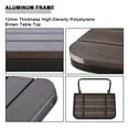 thumbnail image 5 of Balcony Railing Table Outdoor Hanging Folding Balcony Bar Table for Railings Patio Hanging Table on Railing Aluminium Metal Side Table Folding Adjustable 23.6"(L) x 15.7"(W) Brown, 5 of 7