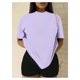thumbnail image 3 of Playera Slim Fit Unisex Cuello Redondo Manga Corta Strech Color Lila Talla Mediana Marca Emil SaEs, 3 of 4