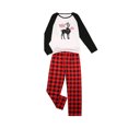 thumbnail image 4 of Kmbangi Hauts Raglan de Noël avec Rennes et Pantalons à Carreaux Pyjamas Parent-Enfant, 4 of 9
