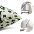 thumbnail image 3 of St Patricks Lumbar Pillow Covers 12x20 Set of 2 St. Patrick''s Day Green Lucky Clover Throw Pillows Spring Themed Shamrock Decorative Pillowcase Rustic Cotton Long Cushion Cover for Couch Sofa Bed, 3 of 6
