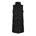 thumbnail image 4 of hirigin Women's Winter Mid-Length Waistcoat, Solid Color Stand Collar Warm Lightweight Puffer Zipper Vest with Side Pockets, 4 of 5
