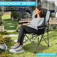 thumbnail image 2 of 2 Pack Oversized Folding Camping Chair for Adults，Supports 450 lbs Camping Chairs，Heavy Duty Lawn Chair with Side Pockets，Outdoor Camping, Beach, Fishing, Picnic,Hiking Foldable Camping Chair, 2 of 6