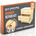 thumbnail image 1 of DIY Doctor Drawer Repair Kit - Pack of 8 Dresser Drawer Bottom Replacement Parts - Drawer Fixer - No Need for Kitchen Drawer Replacement - Replacement Kitchen Drawer - Fix Buckled Drawers, 1 of 5