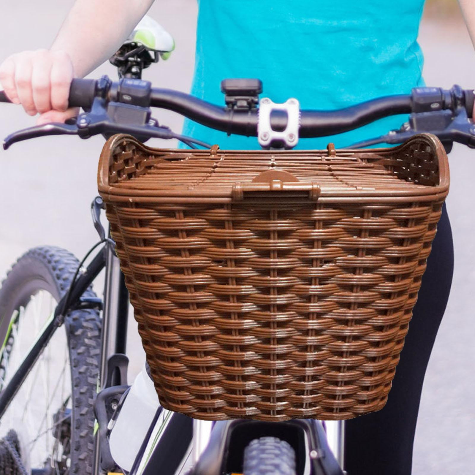 Bike Basket with Lid Front Basket for Mountain Road Bike Accessories