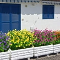 thumbnail image 4 of Outdoor Artificial Fake Flowers UV Resistant No Fade Boxwood Faux Plastic Plants for Garden Patio Porch Window Box Home Wedding Farmhouse Décor (Yellow), 4 of 5