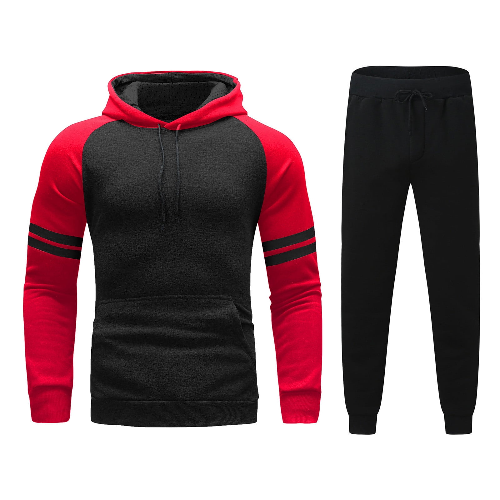 AOOCHASLIY Mens Sweat Suits Sets Clearance Jogging Suits Colorblock ...