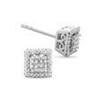 thumbnail image 3 of .25TW Diamond Square Ring, Pendant, Stud Earrings Set in Silver Size7, 3 of 4