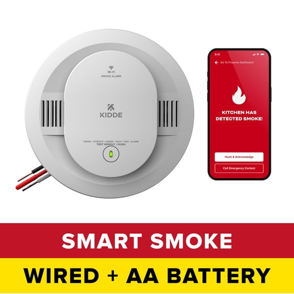 Kidde 20SAR-W Smart Hardwired Smoke Detector with AA Battery Backup