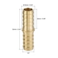 thumbnail image 2 of Conector de manguera de latón recto hueco Uxcell 1/2x1/2 pulgadas, 2 of 6