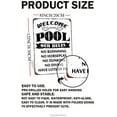 thumbnail image 2 of Vintage Swimming Pool Tin Sign, Swim at Your Own Risk Mermaid Off Duty, Metal 8x12 Inch Retro Wall Decor for Home Kitchen Seaside Swim Pool Outdoor Fence Wall Decor, 2 of 5