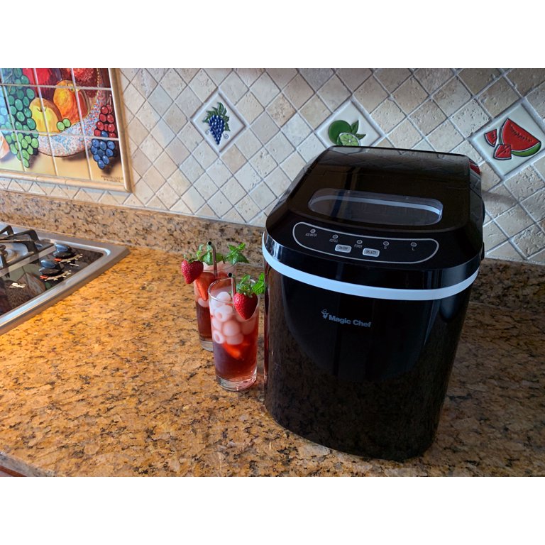 Magic Chef 27 Lb Portable Countertop Ice Maker Stainless Steel