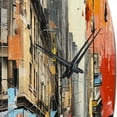 thumbnail image 5 of Designart "Urban composition II" Abstract Collages Oversized Wall Clock, 5 of 5