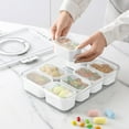 thumbnail image 3 of Cook With Color 8-Compartment Snackle Box, Charcuterie and Snack Container, Divided Serving Tray with Lids and Handle, Dishwasher Safe, White, 3 of 5