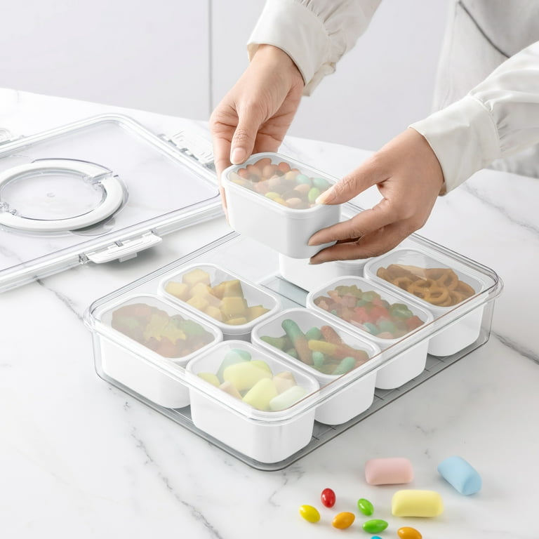 Cook With Color 8-Compartment Snackle Box, Charcuterie and Snack