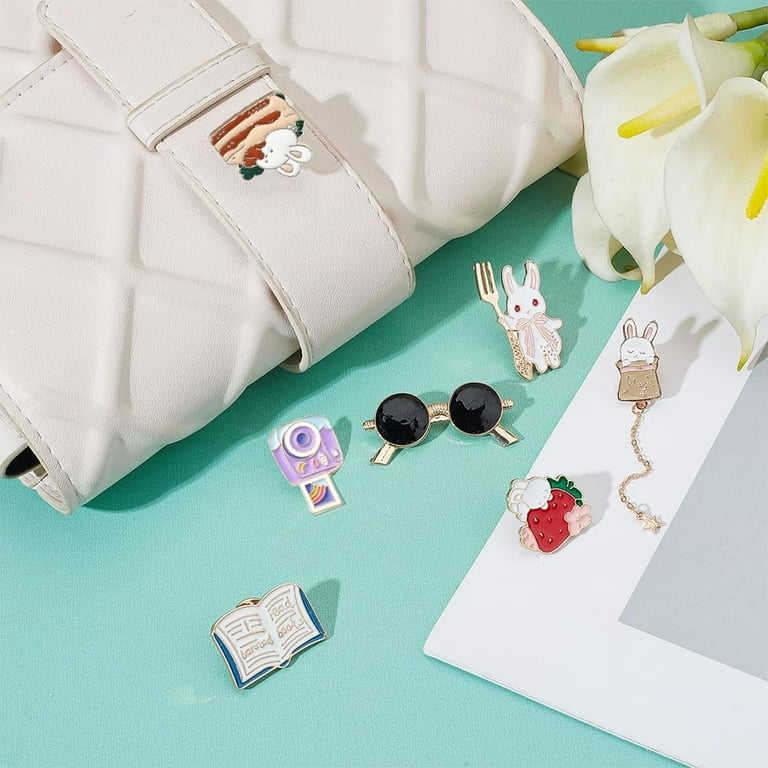 30Pcs Enamel Brooches For Women | Lapel Pins Set | No-Sew Shirt Buttons | Decorative Safety Pins