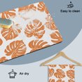 thumbnail image 6 of Orange Monstera Leaf Dish Drying Mats for Kitchen Counter, Tropical Botanical Minimalist Modern Summer Absorbent Coffee Bar Mat with Non-slip Rubber Backed Quick Drying Dish Rack Pad 16"x18", 6 of 9