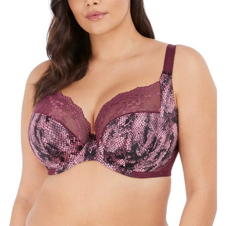 Women s Elomi Best EL4490 Lucie Underwire Stretch Cup Plunge Bra (Mambo 36FF)