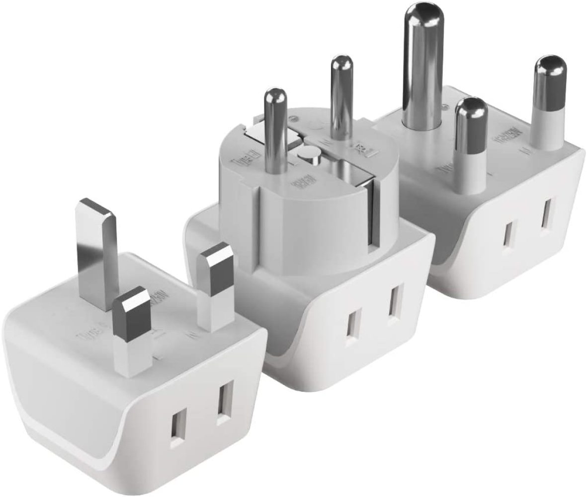 FULenQnu African Travel Adapter Set 2 in 1 USA to Africa S Africa