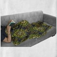 thumbnail image 6 of Ethnic Soft Flannel Fleece Throw Blanket, Tropical Nature Theme Circular Doodle Style Complex, Cozy Plush for Indoor and Outdoor Use, 60" x 80", Green Orange Dark Blue, by Ambesonne, 6 of 6