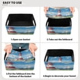 thumbnail image 5 of Wobogo Coastal Lighthouse Decorative Folding Storage Basket Felt Organizer Bin for Toys, Clothes, Desk, 5 of 6