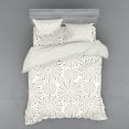 thumbnail image 1 of Ambesonne Floral Bedding Set 4 Pcs, Nostalgia Circles Dots, Queen, Warm Taupe Cocoa, 1 of 3