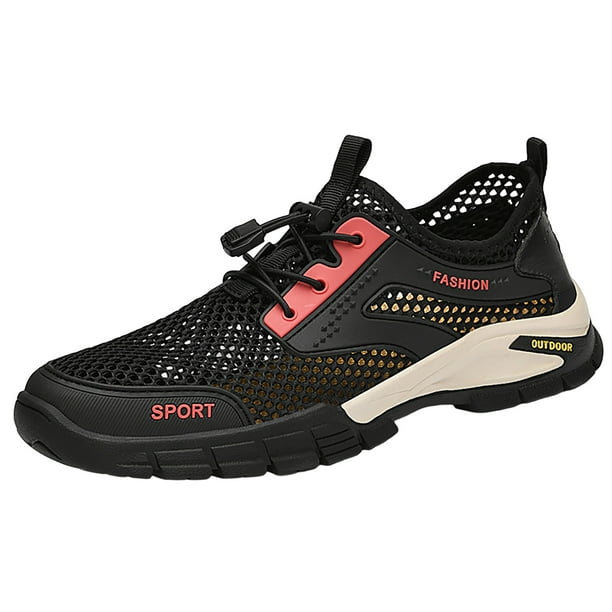 adviicd Mens Dress Sneakers Shoes Men Work Breathable Lightweight Lace Up Sneakers Black 42 Walmart