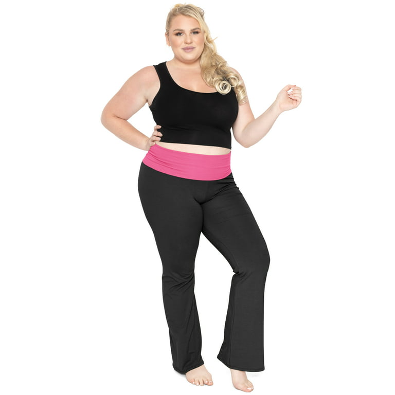  Stretch Is Comfort Womens Foldover Plus Size Yoga