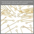 thumbnail image 5 of 500Pcs Eye Pins Jewelry Findings Eye Pins 18mm Iron Eye Pins for Jewelry Making 21 Gauge Gold, 5 of 6