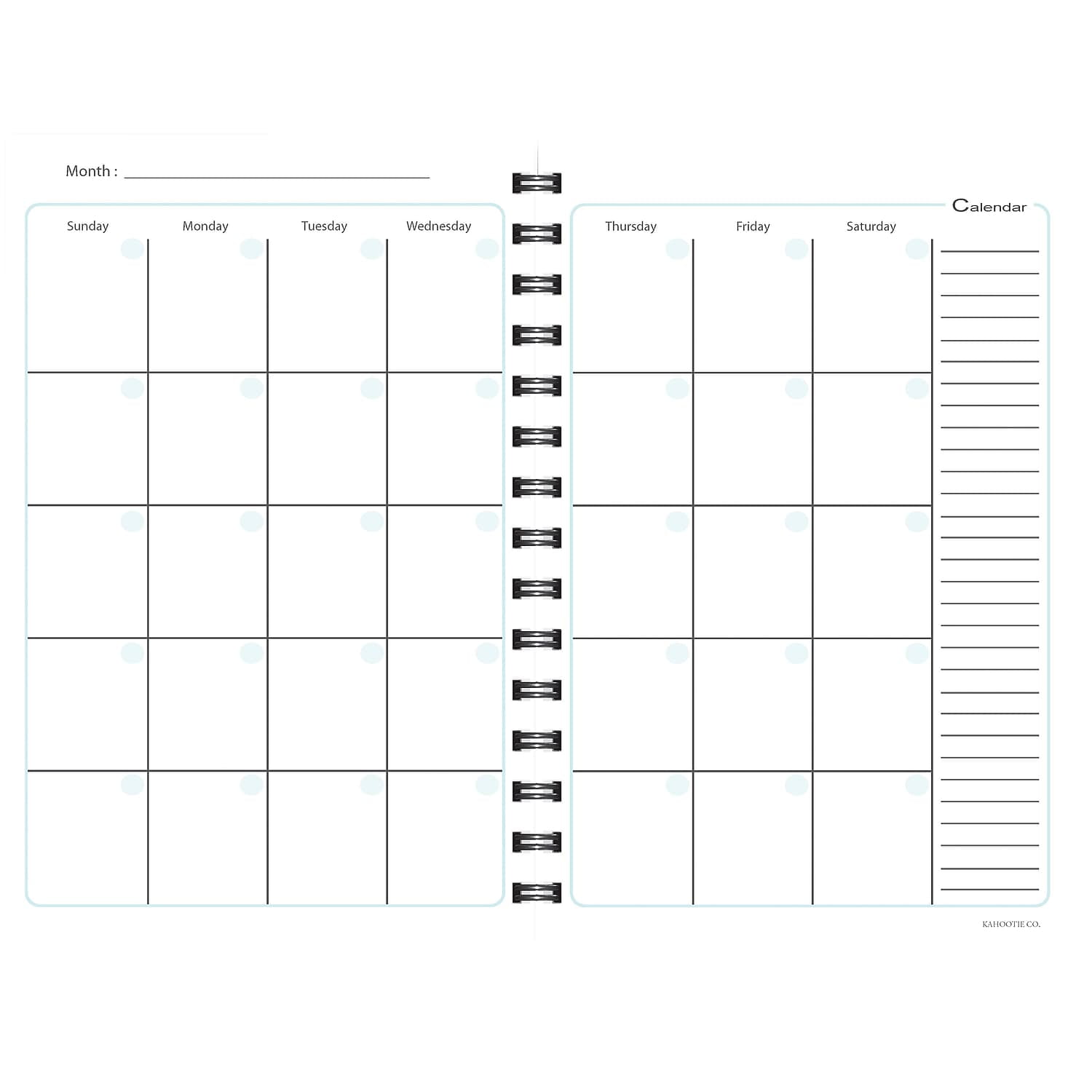 Kahootie Co. Weekly Planner 6" x 9" Navy (ITKWN)