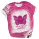 thumbnail image 1 of Blusa de manga corta para mujer Camiseta con estampado de letras de concienciación sobre los senos Tops Pompotops  qwe22828, 1 of 7