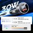 thumbnail image 2 of Car Charger 66W Super Fast Charging with USB PD&QC 3.0(Voltmeter&LED Lights) Universal Quick Charge for 12-24V Car Cigarette Lighter Plug,Compatible with iPhone 14 13 12,S22 S21 S20,iPad(Black), 2 of 7
