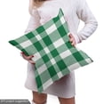 thumbnail image 5 of Ambesonne Fashion Fabric by the Yard Upholstery, Greenish Gingham Plaid Art, 3 Yards, Forest Green White, 5 of 5