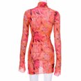 thumbnail image 4 of 2025 Robes d'Été pour Femmes en Maille Imprimée à Col Rond, Décontractées, à Manches, Ouvertes sur les Côtés, Longueur Genou pour Femmes, Hanches, 4 of 7