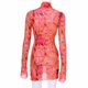 thumbnail image 3 of Gibobby Vestidos de suéter anchos Vestido de mujer con cuello redondo y mangas acampanadas con estampado de malla y abertura lateral en la cadera(Rojo,G), 3 of 5