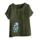 thumbnail image 4 of Vestidos Casuales Para Mujer, Blusas De Mujer De Moda Blusa tipo túnica informal de lino con estampado de peces del océano y botones de manga corta para mujer, 4 of 4