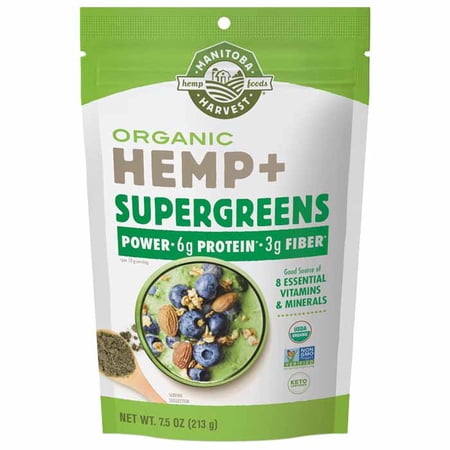 Manitoba Harvest Hemp+ Supergreens Protein Powder, 1 Ounce