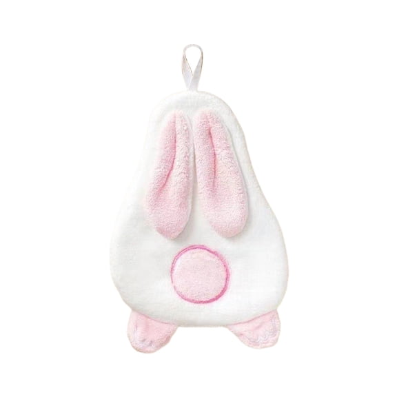 Yhmxh Easter Rabbit Hand Towels with Hanging Loop, Decorative Towels for Bathroom & Kitchen, Plush Easter Bunny Towel Easter Kitchen Hanging Towels, Farmhouse Fingertip Towel for Housewarming