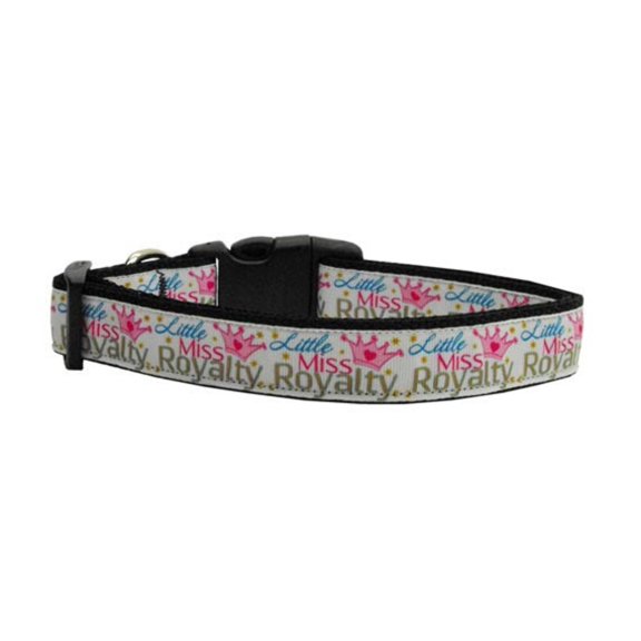 Pet Dog Cat Nylon Collar or Leash, "Little Miss Royalty"