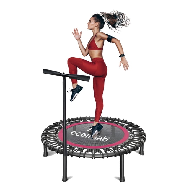 Trampolín de Ejercicio Aeróbico ecomlab Plegable con Barra Auxiliar de Agarre