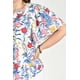 thumbnail image 4 of Blusa estampada de manga corta Roman Fashion, Tallas Extras, 5118 (Flor azul) azul 42, 4 of 6