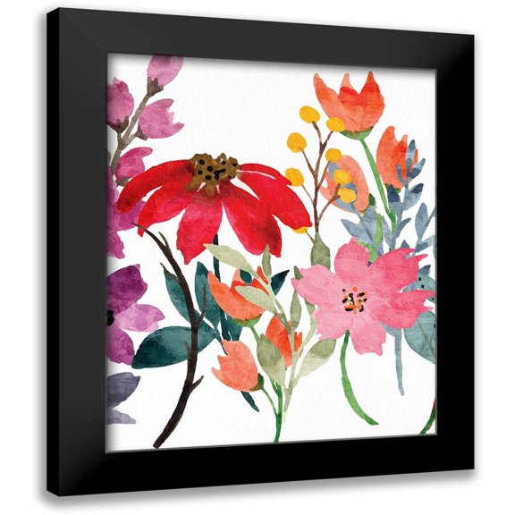 Allen, Kimberly 12x14 Black Modern Framed Museum Art Print Titled - Wildflowers 2