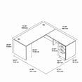 thumbnail image 4 of Series C 72W L Shaped Desk with File Cabinet in Natural Cherry - Engineered Wood, 4 of 5