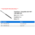 thumbnail image 2 of Trunk Strut - Compatible with 1987 - 1989 BMW 325i 1988, 2 of 2