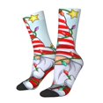 thumbnail image 1 of Fotbe Funny Christmas Gnome Calcetas Largas con Estampado para Hombre y Mujer – Calcetas de Compresión Transpirables y Elásticas, Viajar y Uso Diario Talla 5-11, 1 of 6