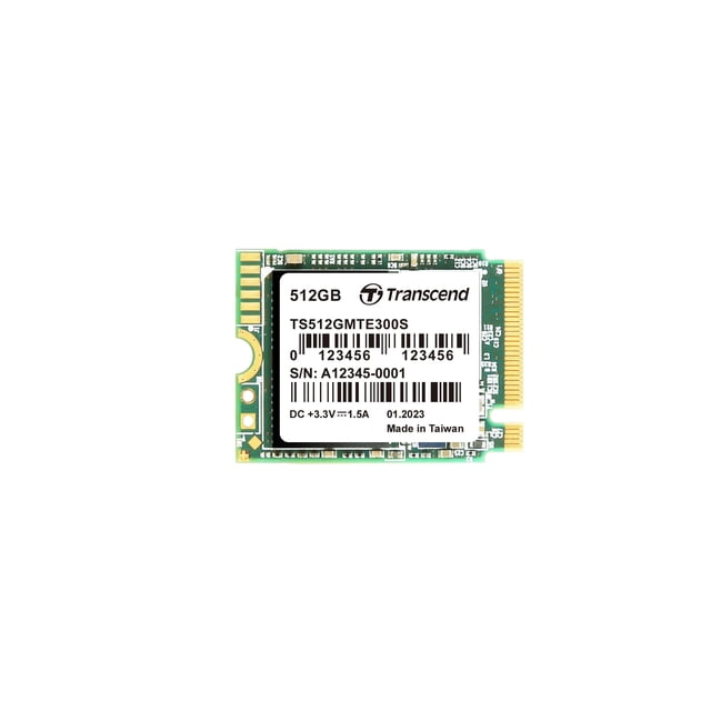 Transcend 512Gb Mte300S M.2 2230 Pcie Gen3X4 Ssd Slc Cache Para Steam Deck Rog Ally Microsoft Surface De Una Sola Cara Hasta 2 000/1 100 Mb/S M Key - Ts512Gmte300S
