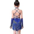 thumbnail image 2 of Trajes de baile para niñas yuxing Vestido de cha cha falda de tango rojo 160, 2 of 5