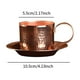 thumbnail image 2 of Taza de café de cobre puro, taza de cobre, taza tradicional para bebidas frías. Con platillo, 2 of 9