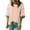 Orange, variant on 3/4 Length Sleeve Womens Tops Womens Tops Casual Crewneck Middle Sleeve Striped Color Block Hem Trendy Pullover Shoulder Drop T Shirts Blouse