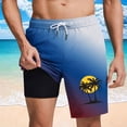 thumbnail image 3 of Pantalones Cortos Casuales para Hombre Imprimir con Bolsillos Pantalones de Playa de Cintura Elástica, Pantalones Cortos de Cintura Elástica para Hombre, 3 of 5